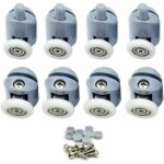 Roulettes pour parois de douche - lot de 8 roulettes pour portes de douche coulissantes, diam�tre 25 ...