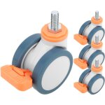 Primematik - roulettes pivotantes pu&abs pour lit mdicalis, frein unidirectionnel et fixation  filetage, ...
