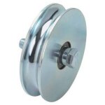 Roulette de portail à gorge ronde avec 2 roulements à billes art. 405 - ø mm. 100x28 - capacité kg. 410 ... Roulette de portail à gorge ronde avec 2 roulements à billes art. 405 - ø mm. 100x28 - capacité kg. 410 ...