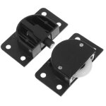 Roulettes pour porte coulissante d?armoire 338 en plastique noir roue de guidage silencieuse et stable ...