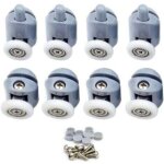Roulette porte coulissante, roulette porte coulissante douche 23mm galets de porte de douche roulettes ...