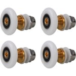 Roulettes porte de douche 25mm, roulette porte coulissante douche en laiton 4 pi�ces pour rouleau pour ...