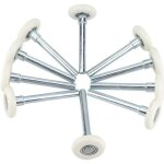 Roulettes de porte de garage lot de 10 roulettes de rechange en nylon pour porte de garage avec tige ...