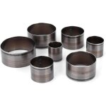 Round punch set for leather punching, set of 7 leather cutting tools, round hole punch made of steel, ...