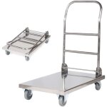Royal catering - chariot pliable magasin trolley de manutention pliant dossier rabattable 330kg