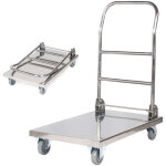 Royal catering - chariot pliable magasin trolley de manutention pliant dossier rabattable 330kg