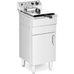 Friteuse lectrique professionnelle sur pied inox zone froide robinet 16l 5000w