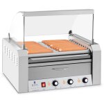Royal catering - grill hot - dog - 11 rouleaux - tiroir � chaleur - acier inoxydable