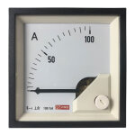 Rs pro - amp�rem�tre analogique de panneau v c. a. echelle 100 (scle) a, 100 / 5 (ct) a, 5 (input) a, ...