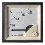 Rs pro - ampremtre analogique de panneau v c. a. echelle 200 (scle) a, 200 / 5 (ct) a, 5 (input) a, ...