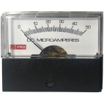 Rs pro - ampremtre analogique de panneau v c. c. echelle 50 (input)a, 57mm x 44mm ( prix pour 1 )