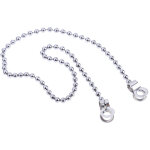 Rs pro - chaîne perlée, laiton chromé, dia. 3. 2mm ( prix pour sachet de 10 ) Rs pro - chaîne perlée, laiton chromé, dia. 3. 2mm ( prix pour sachet de 10 )