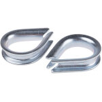 Cosses - coeur en acier, pour cble diamtre 6mm ( prix pour paquet de 10 )