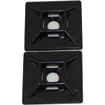 Embase pour serre - c�bles autoadh�sive noire 28. 6mm x 28, 6 mm, � fixation 5. 3mm ( prix pour sachet ...