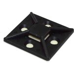 Embase pour serre - c�bles autoadh�sive noire 38. 5mm x 38, 5 mm, � fixation 7. 6mm ( prix pour sachet ...