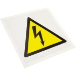 Panneau de danger, avec pictogramme : danger electricité ' ' , auto - adhésif ( prix pour 1 ) Panneau de danger, avec pictogramme : danger electricité ' ' , auto - adhésif ( prix pour 1 )