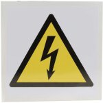 Panneau de danger, avec pictogramme : danger electricité ' ' , auto - adhésif ( prix pour 1 ) Panneau de danger, avec pictogramme : danger electricité ' ' , auto - adhésif ( prix pour 1 )