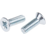 Rs pro - vis  mtaux m4  tte fraise pozidriv en acier, 12mm ( prix pour sachet de 100 )