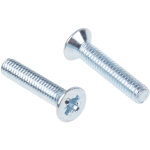 Vis  mtaux rs pro m4  tte fraise pozidriv en acier, 20mm ( prix pour sachet de 100 )