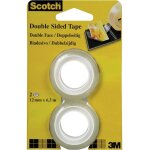 Ruban adhsif double - face scotch 665 scotch 136r2 transparent (l x l) 6. 3 m x 12 mm acrylique 2 pc(s) ...