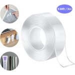Ruban adhesif double face 3m nano tape, transparent sans trace bande de tapis extra fort, haute temperature ...