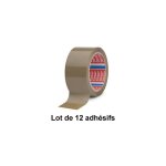 Ruban adhsif emballage pp havane, 50 mm x 100 m tesa 04089 - lot de 12 adhsifs