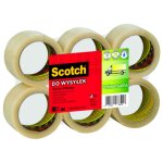 Ruban adhsif d'emballage universel scotch?, transparent, 50 mm x 66 m (paquet de 6)