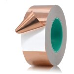 Ruban adh�sif feuille cuivre 20m x 50mm avec double conductivit�, r�pulsif contre les limaces et les ...