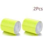 Ruban adh�sif r�fl�chissant jaune fluorescent 5cm x 3m - 2 pi�ces - haute visibilit� s�curit� ext�rieure ...