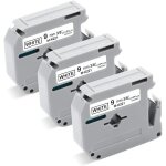 Rubans compatible brother m - k221 mk - 221 9mm x 8m pour brother pt - 55 pt - 60 pt - 65 pt - 70 pt ...