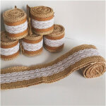 Ruban dentelle en jute pour d�coration de mariage ruban tulle shabby