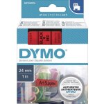 Ruban d'�tiquetage dymo d1 53717 couleur de ruban: rouge couleur de police:noir 24 mm 7 m
