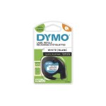 Ruban d'�tiquetage dymo letratag texte noir sur �tiquette blanche rouleau de 4m - s0721660