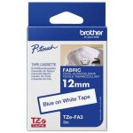 Ruban d'tiquetage textile non lamin brother tze, tz tze - fa3 couleur de ruban: blanc couleur de police:bleu ...