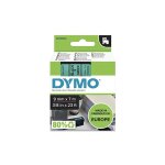 Ruban d'�tiqueteuse dymo d1 - noir sur vert - 9 mm x 7 m