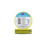 Ruban isolant 3m temflex en vinyle vert, jaune 20m x 19mm x 0. 152mm ( prix pour 1 )
