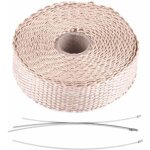 Ruban isolant thermique pour �chappement de voiture de 5 m avec 4 attaches de c�ble en acier inoxydable ...