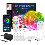 Ruban led bleutooth, 20m bande led 360 leds 5050 rgb tanche, contrl par app du smartphone, synchroniser ...