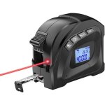Ruban � mesurer laser 3 en 1, t�l�m�tre laser num�rique avec �cran lcd, mesure laser 40m / 131ft, mesure ...
