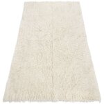 Rugsx - flokati en laine - couvre - lit, plaid white 160x230 cm
