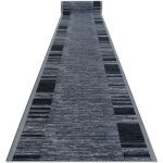 Rugsx - tapis de couloir antid�rapant adagio gris grey 80x350 cm