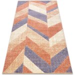 Rugsx - tapis feel 5673 / 17931 chevrons beige / terre cuite / violet multicolour 80x150 cm Rugsx - tapis feel 5673 / 17931 chevrons beige / terre cuite / violet multicolour 80x150 cm
