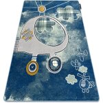 Rugsx - tapis petit helicopter hlicoptre, avions bleu blue 80x150 cm