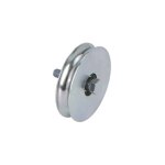 Roue de portail � fixer, gorge ronde 400 combi