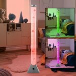 Rvb led lampadaire salon bulle d'eau colonne dcoration poisson stand lampe