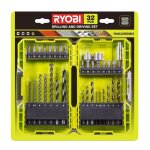 Coffret empilable de 32 accessoires mixte perage - vissage - boulonnage rak32ddmix - ryobi