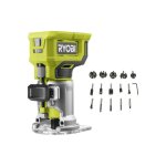Ryobi - pack affleureuse � bois - rtr18 - 0 - 18v one + - sans batterie ni chargeur - coffret 15 fraises ...