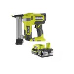 Ryobi - pack agrafeuse  air comprim 18v one + r18gs18 - 0 - 1 batterie 4. 0ah - 1 chargeur rapide rc18120 ...