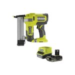 Ryobi - pack agrafeuse � air comprim� r18gs18 - 0 - 18v one + - 1 batterie 2. 0ah - 1 chargeur rapide ...
