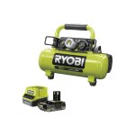 Ryobi - pack compresseur � cuve r18ac - 0 - 18v one plus - 4l - 1 batterie 2. 0ah - 1 chargeur rapide ...